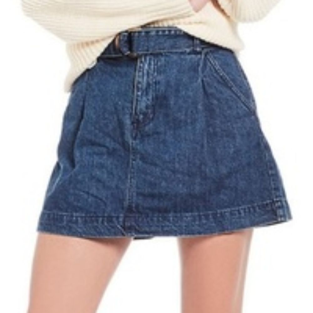 Free People Jade Denim Mini Skirt